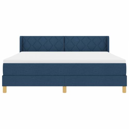 Box Spring Krevet s Madracem Plavi 180x200 cm Tkanina Cijena