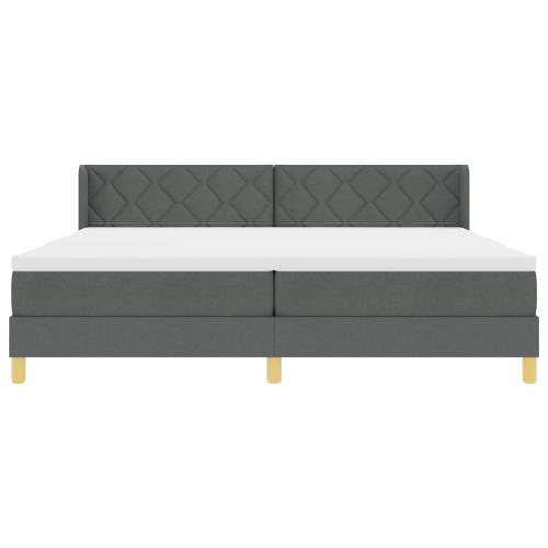 Krevet s kutijom s madracem tamnosive boje 200x200 cm tkanina Cijena
