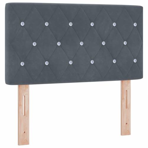Box Spring Krevet s Madracem Tamno Siva 80x200 cm Baršun Cijena
