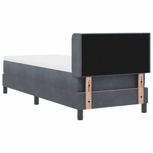 Box Spring Krevet s Madracem Tamno Siva 80x200 cm Baršun Cijena