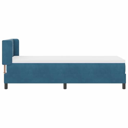 Box Spring Krevet s Madracem Tamno Plava 80x200 cm Baršun Cijena