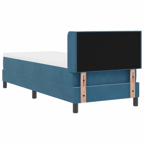Box Spring Krevet s Madracem Tamno Plava 80x200 cm Baršun Cijena