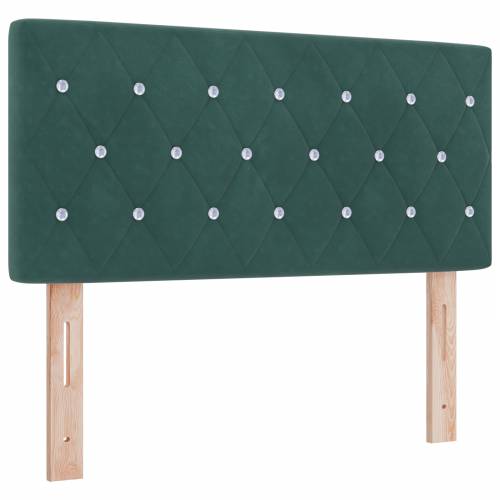 Box Spring Krevet s Madracem Tamno Zelena 90x190 cm Baršun Cijena