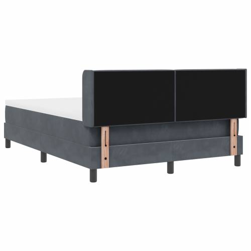 Box Spring Krevet s Madracem Tamno Siva 140x190 cm Baršun Cijena