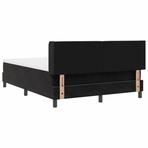 Box Spring Krevet s Madracem Crna 140x190 cm Baršun Cijena
