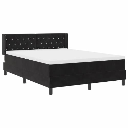 Box Spring Krevet s Madracem Crni 140x200 cm Baršun Cijena