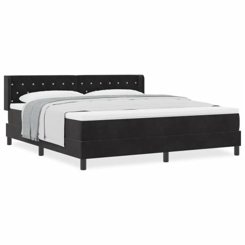 Box Spring Krevet s Madracem Crni 180x200 cm Baršun Cijena