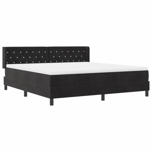 Box Spring Krevet s Madracem Crni 180x200 cm Baršun Cijena