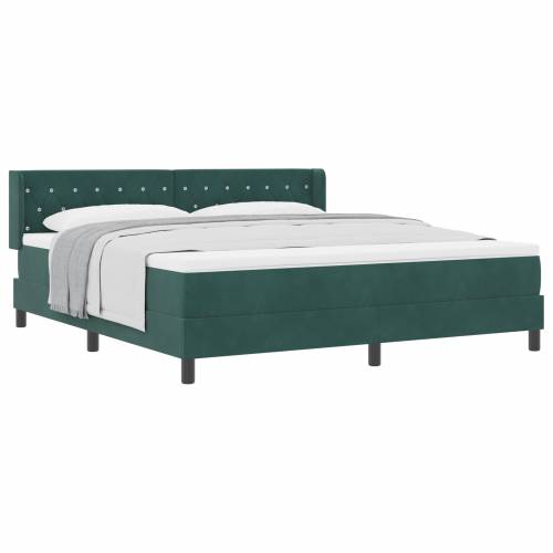 Box Spring Krevet s Madracem Tamno Zelena 180x200 cm Baršun Cijena