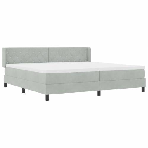 Krevet s podnicom i madracem Svjetlosiva 200x200 cm Baršun Cijena