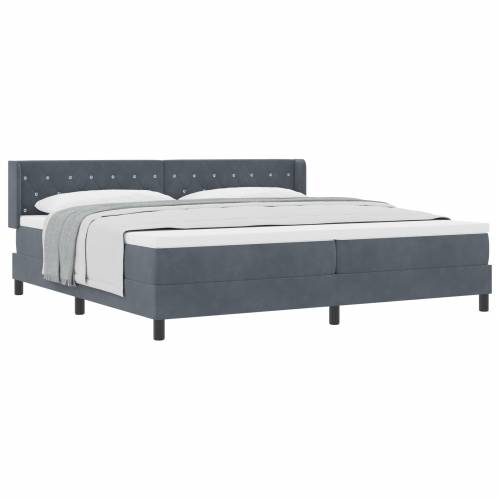 Box Spring Krevet s Madracem Tamno Sivi 200x200 cm Baršun Cijena