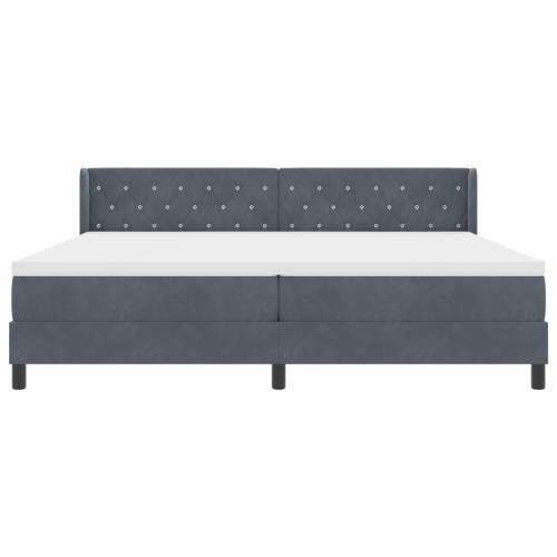 Box Spring Krevet s Madracem Tamno Sivi 200x200 cm Baršun Cijena