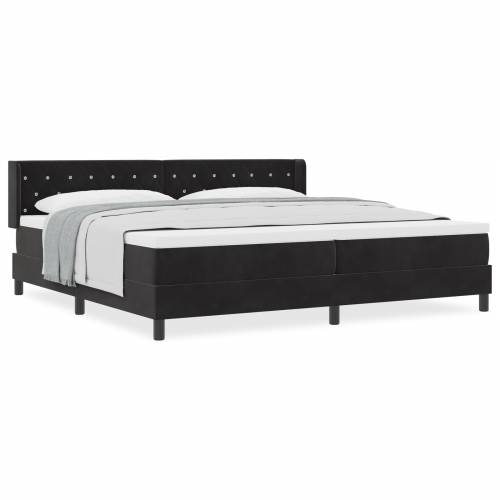 Box Spring Krevet s Madracem Crna 200x200 cm Baršun Cijena