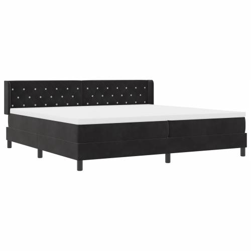 Box Spring Krevet s Madracem Crna 200x200 cm Baršun Cijena