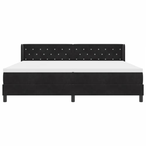 Box Spring Krevet s Madracem Crna 200x200 cm Baršun Cijena