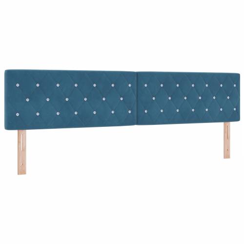 Krevet s čvrstom podlogom i madracem tamnoplave boje 200x200 cm baršun Cijena