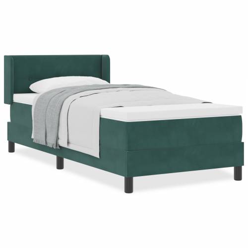 Box Spring Krevet s Madracem Tamnozelena 80x200 cm Baršun Cijena