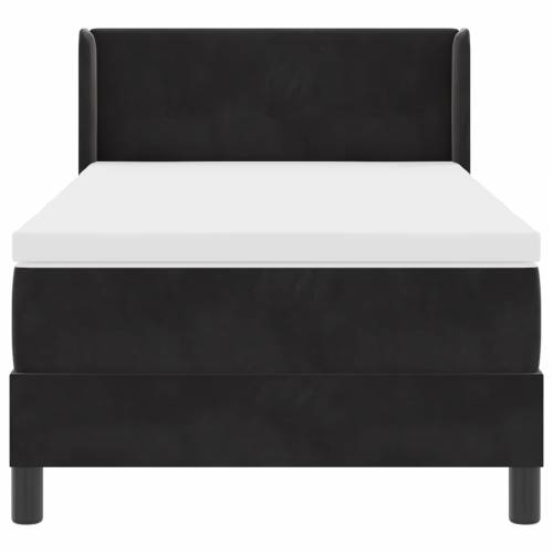 Box Spring Krevet s Madracem Crna 90x190 cm Baršun Cijena