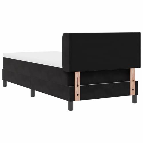 Box Spring Krevet s Madracem Crna 90x190 cm Baršun Cijena