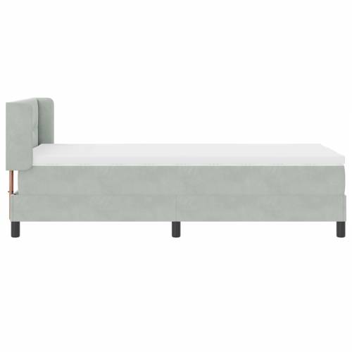 Platforma za spavanje s madracem Svjetlosiva 90x200 cm Baršun Cijena