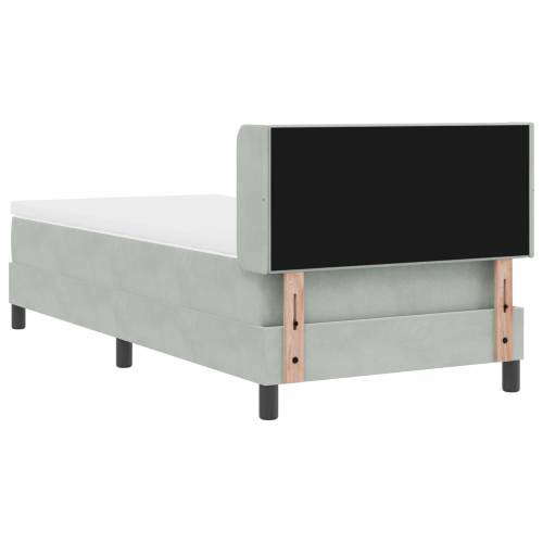 Platforma za spavanje s madracem Svjetlosiva 90x200 cm Baršun Cijena