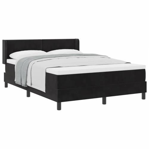 Boxspring krevet s madracem crna 140x190 cm baršun Cijena