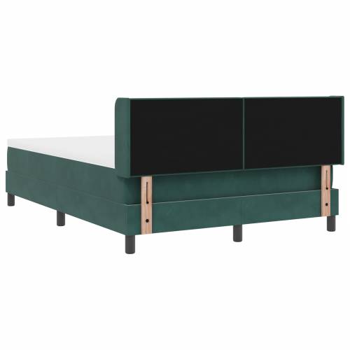 Box Spring Krevet s Madracem Tamno Zelena 140x190 cm Baršun Cijena