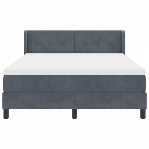Box Spring Krevet s Madracem Tamno Siva 160x200 cm Baršun Cijena