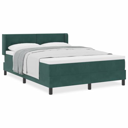 Box Spring Krevet s Madracem Tamno Zelena 160x200 cm Baršun Cijena