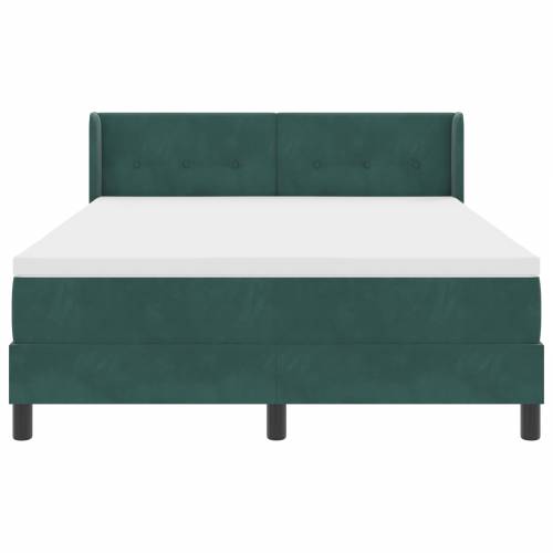 Box Spring Krevet s Madracem Tamno Zelena 160x200 cm Baršun Cijena