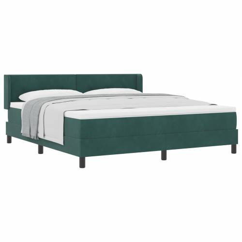 Box Spring Krevet s Madracem Tamnozelena 180x200 cm Baršun Cijena