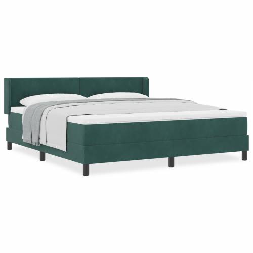 Box Spring Krevet s Madracem Tamnozelena 180x200 cm Baršun Cijena