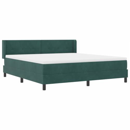 Box Spring Krevet s Madracem Tamnozelena 180x200 cm Baršun Cijena