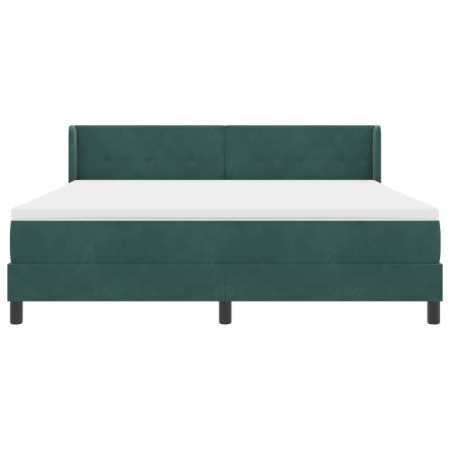 Box Spring Krevet s Madracem Tamnozelena 180x200 cm Baršun Cijena