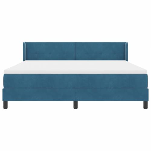 Box Spring Krevet s Madracem Tamno Plave Boje 180x200 cm Baršun Cijena