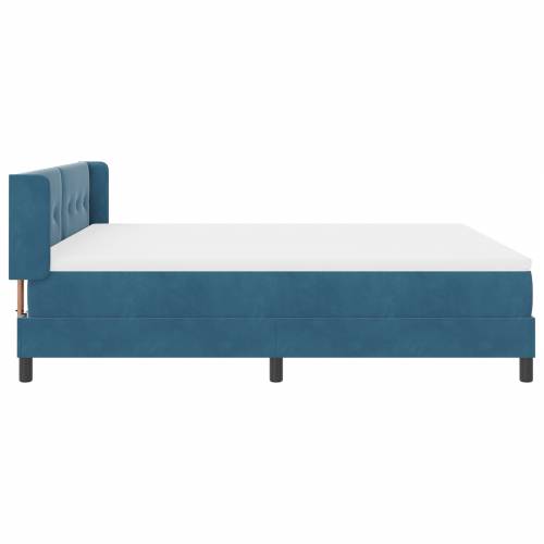 Box Spring Krevet s Madracem Tamno Plave Boje 180x200 cm Baršun Cijena