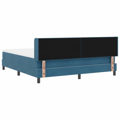 Box Spring Krevet s Madracem Tamno Plave Boje 180x200 cm Baršun Cijena