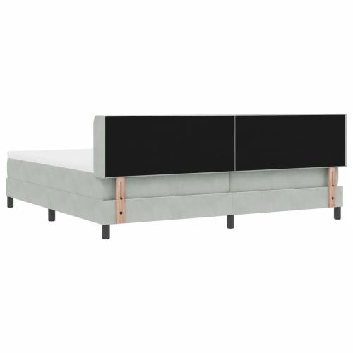 Bok Box sa Madracem Svjetlosiva 200x200 cm Baršun Cijena