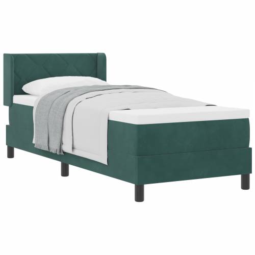 Box Spring Krevet s Madracem Tamnozelena 80x200 cm Baršun Cijena