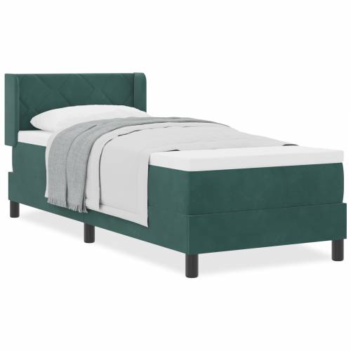 Box Spring Krevet s Madracem Tamnozelena 80x200 cm Baršun Cijena