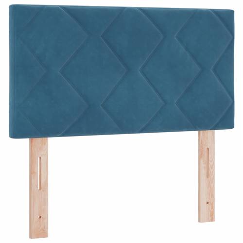 Box Spring Krevet s Madracem Tamnoplavi 80x200 cm Baršun Cijena