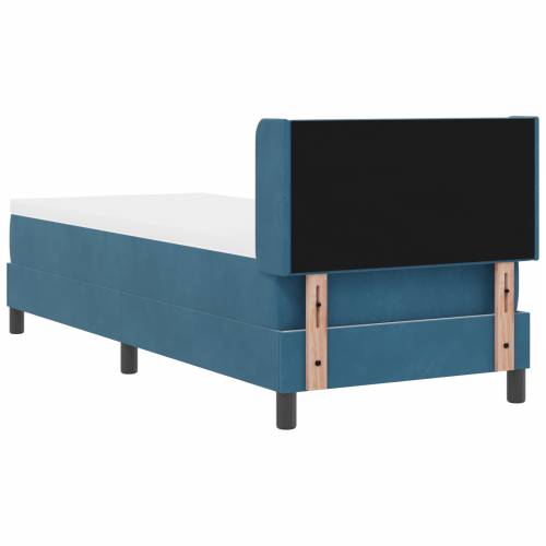 Box Spring Krevet s Madracem Tamnoplavi 80x200 cm Baršun Cijena