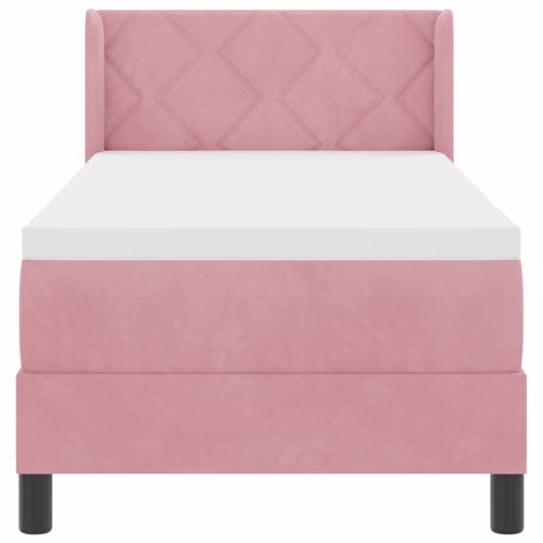 Box Spring Krevet s Madracem Ružičasti 80x200 cm Baršun Cijena