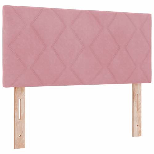 Box Spring Krevet s Madracem Ružičasta 90x200 cm Baršun Cijena