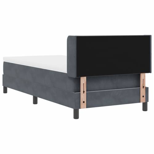 Box Spring Krevet s Madracem Tamno Siva 100x200 cm Baršun Cijena