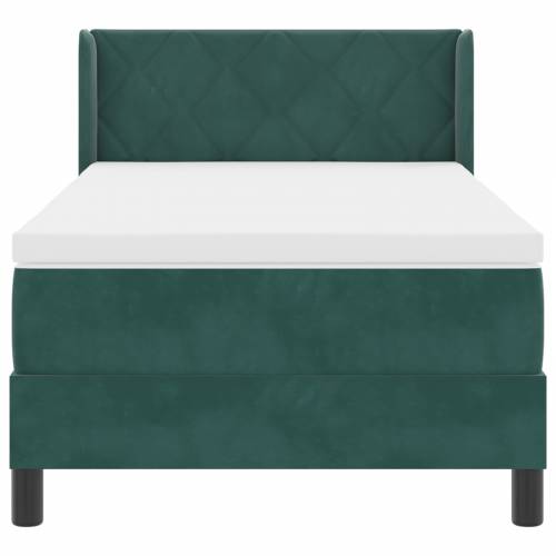 Box Spring Krevet s Madracem Tamno Zelena 100x200 cm Baršun Cijena