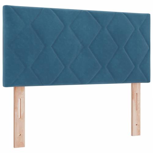 Box Spring Krevet s Madracem Tamnoplavi 100x200 cm Baršun Cijena