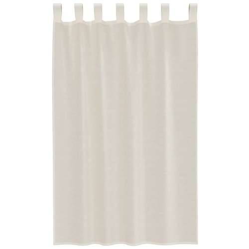 Voile zavjese s gornjim jezičcima 2 kom krem - Krema 140 x 175 cm 1 s jezičkom na vrhu Cijena