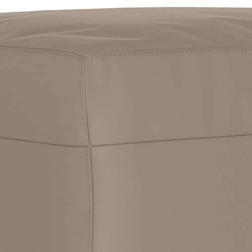 3-dijelni set sofa s jastucima smeđesivi od mikrovlakana - Sivo-smeđa s jastucima i tabureom Cijena