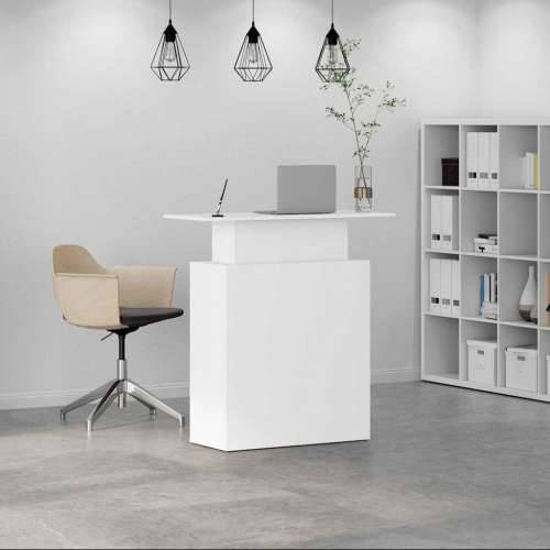 Recepcijski stol bijeli 100x40x104 cm izrađeno drvo - Bijela Cijena